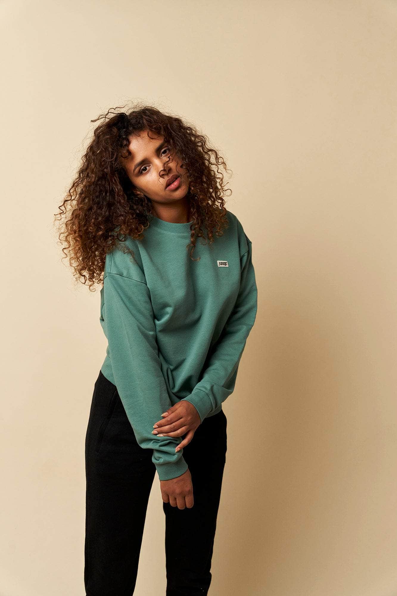 ARKK Apparel ARKK Box Logo Crewneck | Silver Pine Crewneck